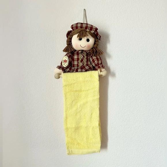 NWT fabric doll, soft doll,  Rag Doll with a towel hanging bar - Picture 2 of 7
